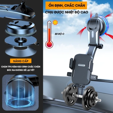 Giá đỡ điện thoại ô tô dán taplo A29 HipoCar dạng thác nước xoay 360 không che tầm nhìn - Giá 75.000 VND