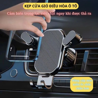 Giá đỡ điện thoại ô tô ELEPAN kẹp cửa khe gió xoay 360 độ vân cacbon nhỏ gọn tiện lợi giá 22.500 6