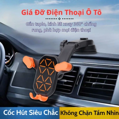 Giá đỡ điện thoại ô tô ELEPAN kẹp cửa khe gió xoay 360 độ vân cacbon nhỏ gọn tiện lợi giá 22.500 7
