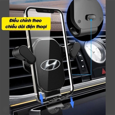 Giá Đỡ Điện Thoại Ô Tô Gắn Cửa Khe Gió – Xoay 360°, Nhỏ Gọn, An Toàn, Logo Theo Hãng Xe