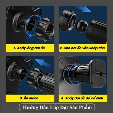 Giá Đỡ Điện Thoại Ô Tô Gắn Cửa Khe Gió – Xoay 360°, Nhỏ Gọn, An Toàn, Logo Theo Hãng Xe