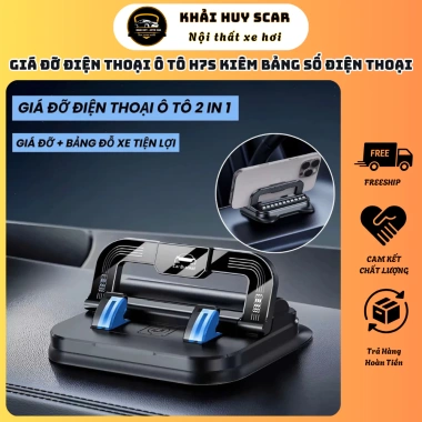 Giá Đỡ Điện Thoại Ô Tô H7S Cao Cấp Hít Chân Không Xoay 360 Độ Gấp Gọn Bảng Số 48.000₫