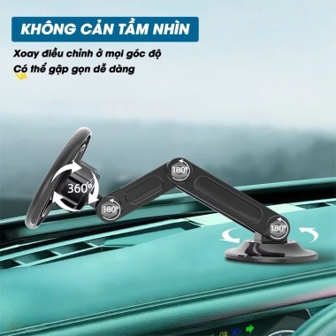 Giá Đỡ Điện Thoại Ô Tô Hút Nam Châm Dán Taplo Kính Siêu Chắc Chắn Xoay 360 - 45.600 VND