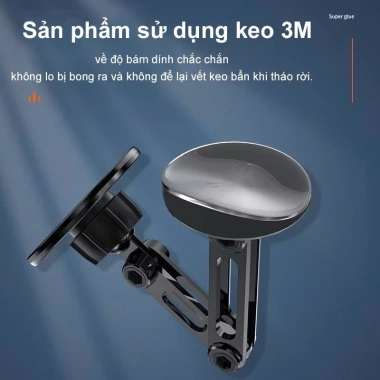 Giá Đỡ Điện Thoại Ô Tô Hút Nam Châm Dán Taplo Kính Siêu Chắc Chắn Xoay 360 - 45.600 VND
