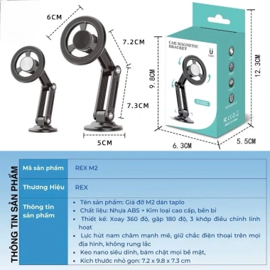 Giá Đỡ Điện Thoại Ô Tô Hút Nam Châm, Kính Siêu Chắc, Chắn Xoay 360 – Giá chỉ 57.000₫