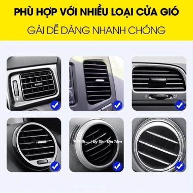 Giá đỡ điện thoại ô tô kẹp cửa gió xoay 360 - Nhỏ gọn, tiện lợi, chỉ 38.000₫ 4