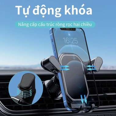 Giá đỡ điện thoại ô tô kẹp cửa gió xoay 360 - Nhỏ gọn, tiện lợi, chỉ 38.000₫ 5