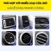 Giá đỡ điện thoại ô tô kẹp cửa khe gió, xoay 360°, vân carbon, nhỏ gọn tiện lợi 4