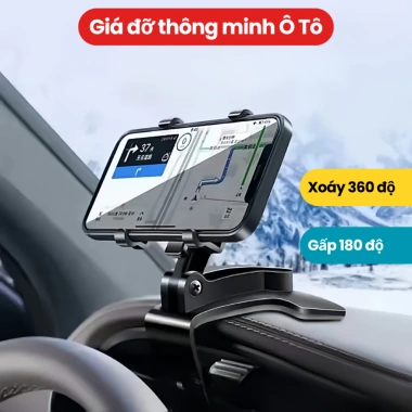Giá Đỡ Điện Thoại Ô Tô Kẹp TR Xoay 360° Chống Rung - Giá 27.000₫