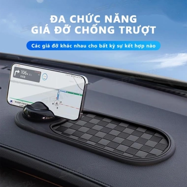 Giá đỡ điện thoại ô tô SEAMETAL - Thảm chống trượt, bảng điều khiển đa chức năng, tích hợp miếng đệm, giảm giá 21%