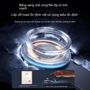 Giá đỡ điện thoại ô tô từ tính gập gọn, sạc nhanh không dây, chỉ 198.000₫