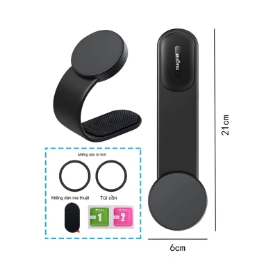 Giá đỡ điện thoại ô tô từ tính gập gọn, sạc nhanh không dây, chỉ 198.000₫