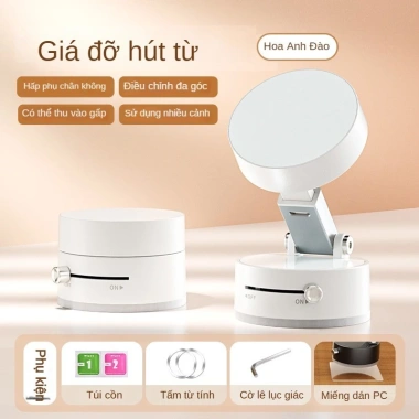 Giá đỡ điện thoại ô tô từ tính hút chân không hai mặt - Bám chắc, lắp nhanh, 93.800 VND