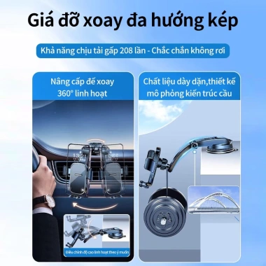 Giá đỡ điện thoại ô tô xe tải dạng đĩa hút - Không che tầm nhìn, lực hút siêu mạnh, giá chỉ 35.000₫ 6 Giá đỡ điện thoại ô tô xe tải dạng đĩa hút - Không che tầm nhìn, lực hút siêu mạnh, giá chỉ 35.000₫ 6