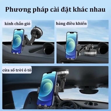 Giá Đỡ Điện Thoại Ô Tô Xoay 360° Kẹp Hít Kính Chân Không Siêu Dính Đa Năng - 70.000₫