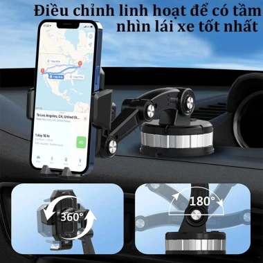 Giá Đỡ Điện Thoại Ô Tô Xoay 360° Kẹp Hít Kính Chân Không Siêu Dính Đa Năng - 70.000₫