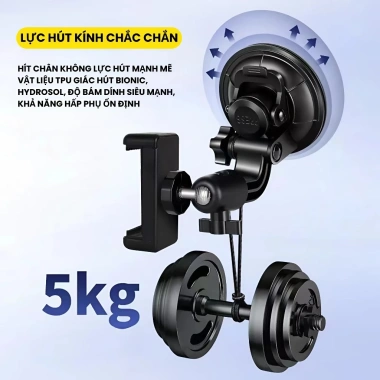 Giá Đỡ Điện Thoại Ô Tô Xoay 360 Thông Minh - Quay Video Livestream Hít Kính - Chỉ 39.000₫ 6