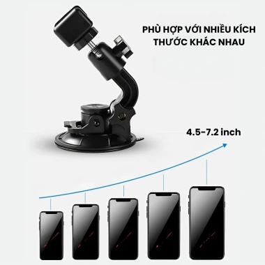 Giá Đỡ Điện Thoại Ô Tô Xoay 360 Thông Minh - Quay Video Livestream Hít Kính - Chỉ 39.000₫ 7