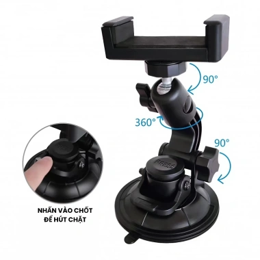 Giá Đỡ Điện Thoại Ô Tô Xoay 360 Thông Minh - Quay Video Livestream Hít Kính - Chỉ 39.000₫ 8