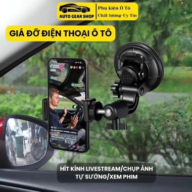 Giá Đỡ Điện Thoại Ô Tô Xoay 360 Thông Minh - Quay Video Livestream Hít Kính - Chỉ 39.000₫ 10