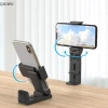 Giá đỡ điện thoại QIUWU gập du lịch, xoay điều chỉnh selfie, kẹp ghế sau, làm việc