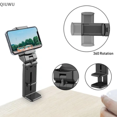 Giá đỡ điện thoại QIUWU gập du lịch, xoay điều chỉnh selfie, kẹp ghế sau, làm việc 2