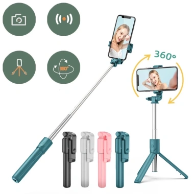 Giá đỡ điện thoại R1S 4in1 Gậy Selfie – Chân máy nhẹ, Bluetooth không dây, Monopod điều khiển từ xa 4