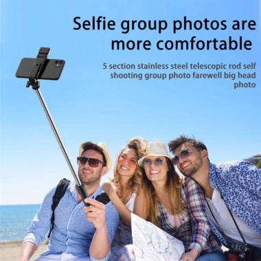 Giá đỡ điện thoại R1S 4in1 Gậy Selfie – Chân máy nhẹ, Bluetooth không dây, Monopod điều khiển từ xa 5