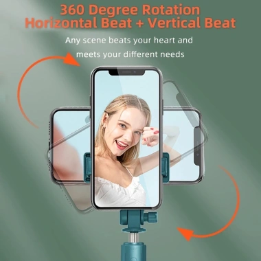 Giá đỡ điện thoại R1S 4in1 Gậy Selfie – Chân máy nhẹ, Bluetooth không dây, Monopod điều khiển từ xa 6