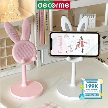 Giá Đỡ Điện Thoại Tai Thỏ T11 Decorme - Kệ Đỡ Ipad Cute, Chắc Chắn, 24.800 VND