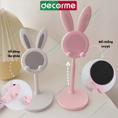 Giá Đỡ Điện Thoại Tai Thỏ T11 Decorme - Kệ Đỡ Ipad Cute, Chắc Chắn, 24.800 VND