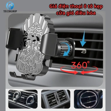 Giá Đỡ Điện Thoại TechGrip 360 Kẹp Cửa Gió Ô Tô - Nhỏ Gọn Tiện Lợi Điều Hoà