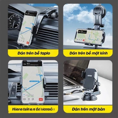 Giá đỡ điện thoại trên xe ô tô xoay 380 độ - Gắn taplo, tiện lợi, chỉ 45.000 VND