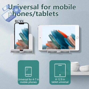 Giá đỡ điện thoại treo tường điều chỉnh - Phòng tắm, ngủ, bếp, nhãn dán Samsung