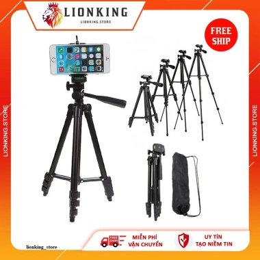 Giá đỡ điện thoại Tripod 3 chân kèm kẹp và remote - đa dòng, giảm còn 75.000