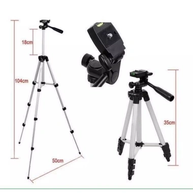 Giá đỡ điện thoại Tripod 3.110 - Kẹp 3 chân đa năng, tương thích mọi máy, ổn định tiện lợi