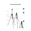 Giá đỡ điện thoại Tripod 3.520 đa năng, cao 1m4-1m7, xoay 360, chân máy ảnh và máy chiếu chắc chắn, tiện dụng 3