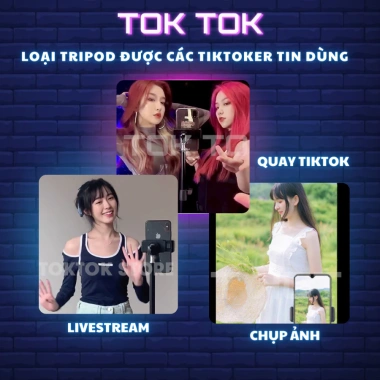 Giá đỡ điện thoại Tripod 70cm 2m1 cứng bền livestream máy ảnh giá 108.000