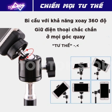 Giá đỡ điện thoại Tripod 70cm 2m1 cứng bền livestream máy ảnh giá 108.000