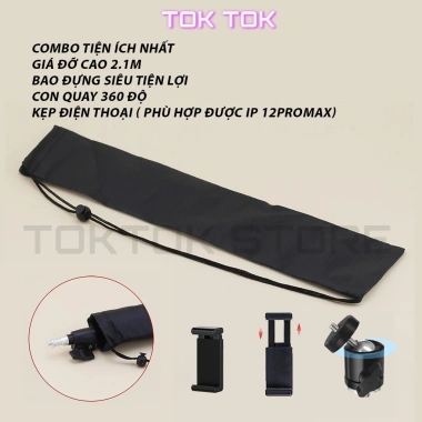 Giá đỡ điện thoại Tripod 70cm 2m1 cứng bền livestream máy ảnh giá 108.000