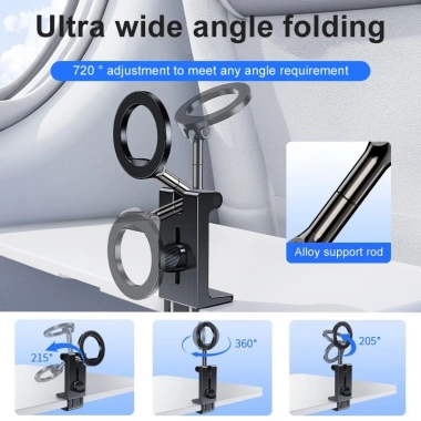 Giá đỡ điện thoại từ tính 360 du lịch - Rảnh tay xoay, gập gọn, chịu lực mạnh 3