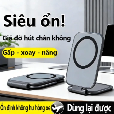 Giá đỡ điện thoại từ tính 720° xoay 360°, gắn ô tô, chỉ 88.500đ - Siêu tiện lợi