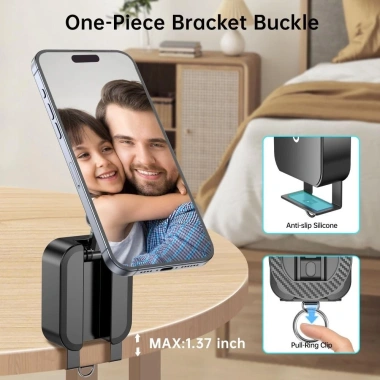 Giá đỡ điện thoại từ tính GPIONVS4.561 - Gập 360, rảnh tay, dùng cho Gym, máy bay du lịch, Magsafe 3