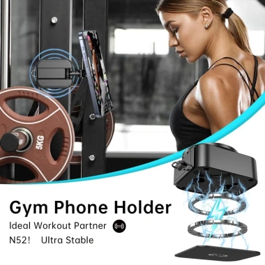Giá đỡ điện thoại từ tính GPIONVS4.561 - Gập 360, rảnh tay, dùng cho Gym, máy bay du lịch, Magsafe 6