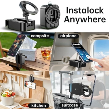 Giá đỡ điện thoại từ tính GPIONVS4.561 - Gập 360, rảnh tay, dùng cho Gym, máy bay du lịch, Magsafe 9
