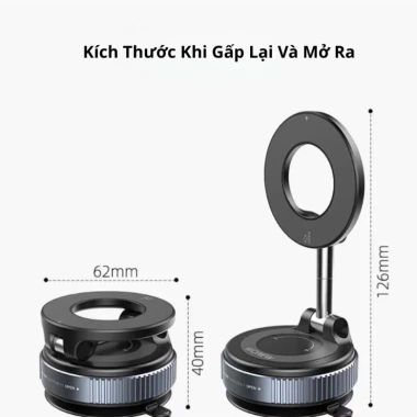 Giá đỡ điện thoại từ tính hút chân không SNAPLO - Xoay 360 trên ô tô, giá 98.000 dong 5