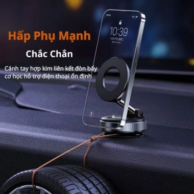 Giá đỡ điện thoại từ tính hút chân không SNAPLO - Xoay 360 trên ô tô, giá 98.000 dong 8