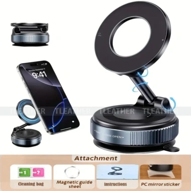 Giá đỡ điện thoại từ tính N52 điều chỉnh 360 độ xoay, gập gọn, hút chân không mạnh