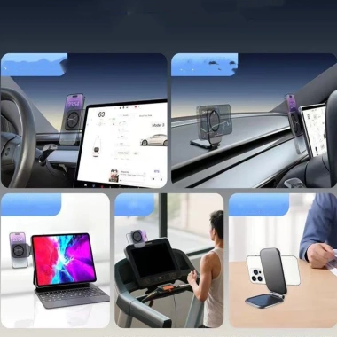 Giá đỡ điện thoại từ tính ô tô 2.025 gập lại, chống rung, di động, dễ lắp đặt