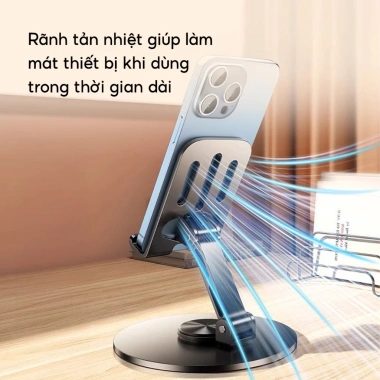 Giá Đỡ Điện Thoại và Máy Tính Bảng JYoohome Nhôm Xoay 720 độ, Gập Gọn, 34.300 VND